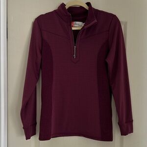 Eddie Bauer Deep Burgundy Half-Zip Women's Sweater